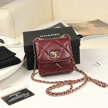 シャネル CHANEL JS-CH80981J 2019年最新入荷 チェーンウォレット 斜め掛け ショルダーバッグ コインケース 小銭入れ ラムスキン