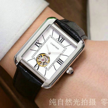 カルティエ CARTIER ZX-CAT19037  2019年最新入荷 メンズ 腕時計 オートマチック ウォッチ 自動巻き 時計 男性用 本革ベルト