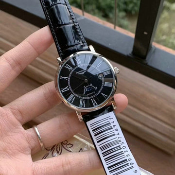 ロンジン LONGINES ZX-LGT19029  2019年最新入荷 プレザンス ウォッチ オートマチック 腕時計 メンズ 機械式 自動巻き 時計 カレンダー付き 本革ベルト