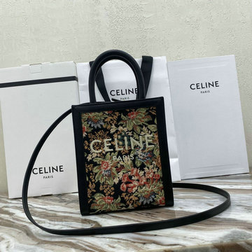 CELINE セリーヌ DDB-CE193302HBK 2020年最新入荷 スモール バーティカル カバ ハンドバッグ トートバッグ テキスタイル カーフスキン