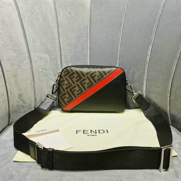 フェンディ FENDI DDB-FD0286R 2020年最新入荷 キャム 斜め掛け ショルダーバッグ カメラバッグ ブラウンファブリック バッグ