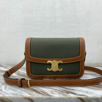 セリーヌ CELINE DDB-CE187366BML 2020年最新入荷 トリオンフ ラージ 斜め掛け ショルダーバッグ レディースかばん テキスタイル カーフスキン