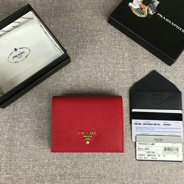 プラダ PRADA JS-PD1MV204JR  2020年最新入荷 二つ折り短財布 ショートウォレット カードケース カーフレザー