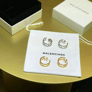バレンシアガ BALENCIAGA CZ-BAEH20001  2020年最新入荷 ロゴ イヤリング フープピアス アクセサリー ジュエリー