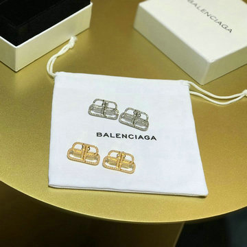 バレンシアガ BALENCIAGA CZ-BAEH20002  2020年最新入荷 インターロックBB ロゴ スタッド ピアス アクセサリー ジュエリー ラインストーン入り
