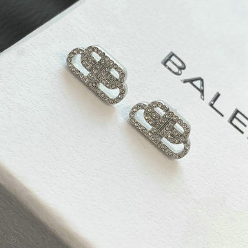 バレンシアガ BALENCIAGA CZ-BAEH20002X 2020年最新入荷 インターロックBB ロゴ スタッド ピアス アクセサリー ジュエリー ラインストーン入り