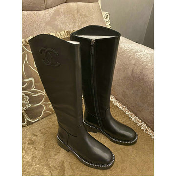 商品名称：シャネル CHANEL 26-CHJ20119W  2020年秋冬最新入荷 ロングブーツ ローヒールシューズ レディースシューズ カーフレザー