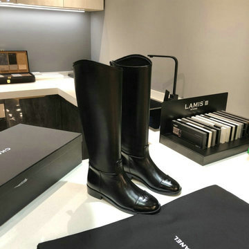 シャネル CHANEL 26-CHJ20128 2020年秋冬最新入荷 ロングブーツ ローヒールシューズ レディースシューズ カーフレザー 靴