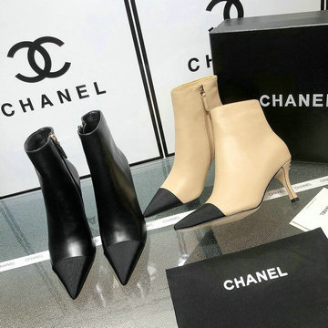 商品名称：シャネル CHANEL 26-CHJ20130  2020年秋冬最新入荷 ショートブーツ ハイヒールシューズ ピンヒール レディースシューズ ラムスキン 靴