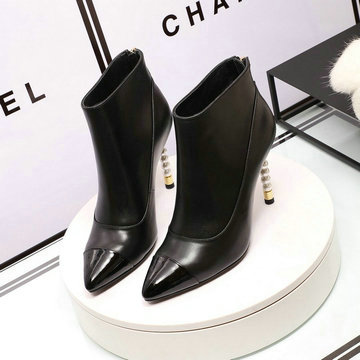 商品名称：シャネル CHANEL 26-CHJ20131Y 2020年秋冬最新入荷 ショートブーツ ハイヒールシューズ ピンヒール レディースシューズ カーフレザー 靴