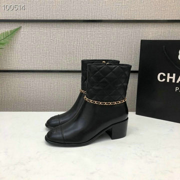 商品名称：シャネル CHANEL 26-CHJ20133  2020年秋冬最新入荷 ショートブーツ ローヒールシューズ ピンヒール レディースシューズ カーフレザー 靴
