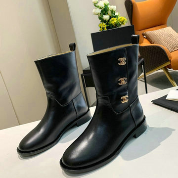 シャネル CHANEL 26-CHJ20121 2020年秋冬最新入荷 ショートブーツ ローヒールシューズ レディースシューズ カーフレザー 靴