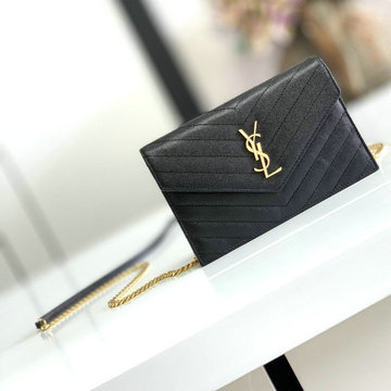 イヴサンローラン JS-YSL393953JK 2020年最新入荷 チェーンウォレット フラップバッグ 斜め掛け ショルダーバッグ レディースかばん グレインドカーフレザー