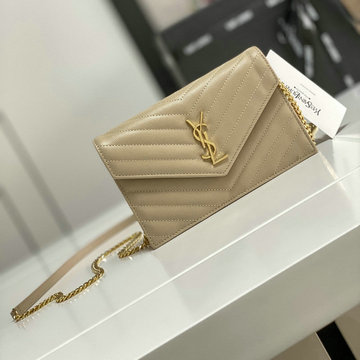 イヴサンローラン JS-YSL393953JX  2020年最新入荷 チェーンウォレット フラップバッグ 斜め掛け ショルダーバッグ レディースかばん グレインドカーフレザー