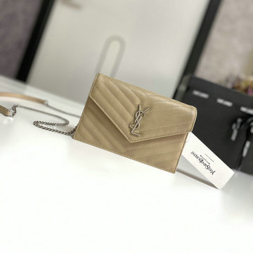 イヴサンローラン JS-YSL393953YX 2020年最新入荷 チェーンウォレット フラップバッグ 斜め掛け ショルダーバッグ レディースかばん グレインドカーフレザー
