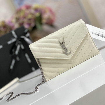 イヴサンローラン JS-YSL393953YB  2020年最新入荷 チェーンウォレット フラップバッグ 斜め掛け ショルダーバッグ レディースかばん グレインドカーフレザー