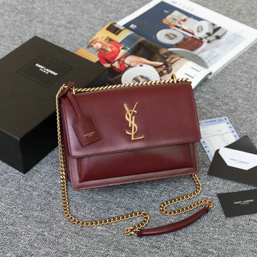 イヴサンローラン JS-YSL442906PJZ  2020年最新入荷 チェーンウォレット フラップバッグ 斜め掛け ショルダーバッグ レディースかばん スムースカーフレザー