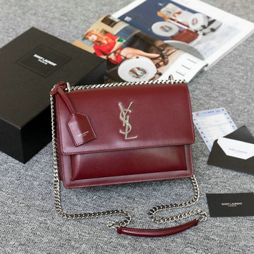 イヴサンローラン JS-YSL442906PYZ YSL 2020年最新入荷 チェーンウォレット フラップバッグ 斜め掛け ショルダーバッグ レディースかばん スムースカーフレザー