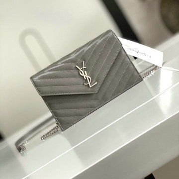 イヴサンローラン JS-YSL393953YH 2020年最新入荷 チェーンウォレット フラップバッグ 斜め掛け ショルダーバッグ レディースかばん グレインドカーフレザー