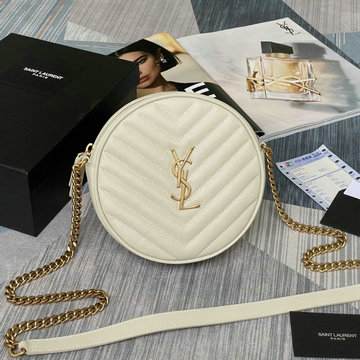商品名称：イヴサンローラン YSL JS-YSL610436JB  2020年最新入荷 チェーン ラウンドバッグ 斜め掛け ショルダーバッグ レディースかばん グレインドカーフレザー