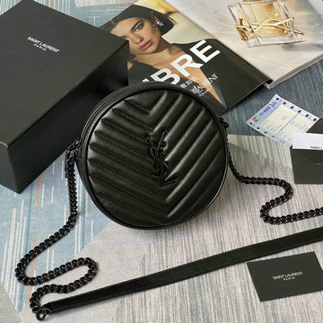 イヴサンローラン JS-YSL610436KK YSL 2020年最新入荷 チェーン ラウンドバッグ 斜め掛け ショルダーバッグ レディースかばん カーフレザー