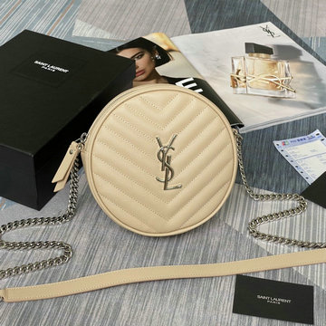イヴサンローラン Saint laurent YSL JS-YSL610436YX 2020年最新入荷 チェーン ラウンドバッグ 斜め掛け ショルダーバッグ レディースかばん グレインドカーフレザー