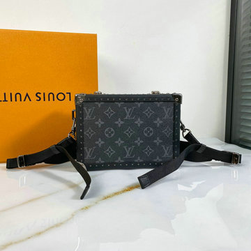 商品名称：ルイヴィトン LOUIS VUITTON 057-M43580K 2020年最新入荷 ソフトトランク 斜め掛け ショルダーバッグ スクエアバッグ モノグラム エクリプス キャンバス