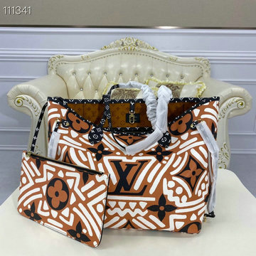 ルイヴィトン LOUIS VUITTON 057-M56584  2020年最新入荷 ネヴァーフル MM トートバッグ ハンドバッグ ショッピングバッグ モノグラム ジャイアント キャンバス