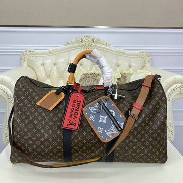 商品名称：ルイヴィトン LOUIS VUITTON 057-M56855  2020年最新入荷 キーポル バンドリエール 50 ボストンバッグ トラベルバッグ 旅行かばん モノグラムキャンバス