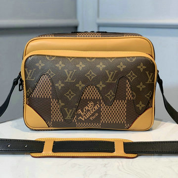 ルイヴィトン LOUIS VUITTON 057-N40359  2020年最新入荷 ナイル メッセンジャー PM 斜め掛け ショルダーバッグ メンズかばん ダミエエベヌ ジャイアント キャンバス