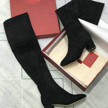 ヴァレンティノ Valentino 26-VTJ20044 2020年秋冬最新入荷 ロングブーツ ローヒールシューズ レディースシューズ カーフレザー