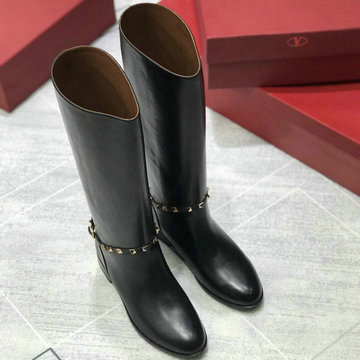 ヴァレンティノ Valentino 26-VTJ20057 2020年秋冬最新入荷 ロングブーツ ローヒールシューズ レディースシューズ カーフレザー