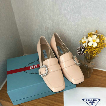 プラダ PRADA 26-PDJ20018 2020年秋冬最新入荷 アンクルブーツ ローヒールシューズ レディースシューズ ローファーシューズレザー