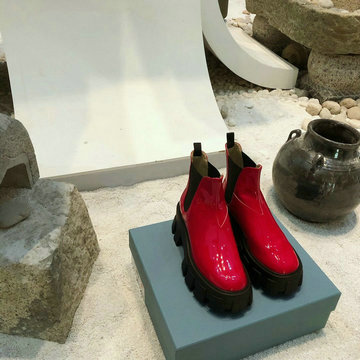 プラダ PRADA 26-PDJ20020  2020年秋冬最新入荷 ショートブーツ ローヒールシューズ レディースシューズ レザー