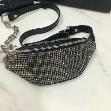 アレキサンダーワン Alexander Wang YUN-AW6864D 2020年最新入荷 ウェストバッグ ボディバッグ ベルトバッグ ラインストーン