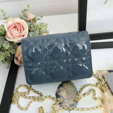 クリスチャンディオール CHRISTIAN DIOR 025-CD6402DL 2020年最新入荷 LADY DIOR ポーチ チェーンウォレット 手持ちかばん パテントレザー