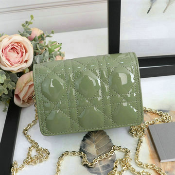 クリスチャンディオール CHRISTIAN DIOR 025-CD6402MG 2020年最新入荷 LADY DIOR ポーチ チェーンウォレット 手持ちかばん パテントレザー