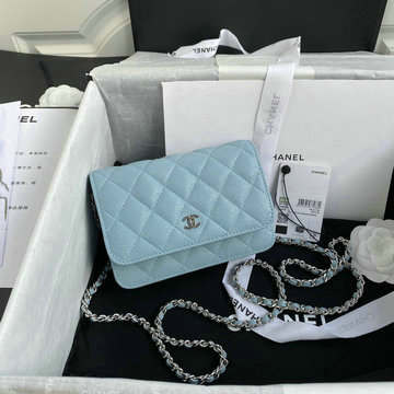 シャネル CHANEL 025-CH1649QYL  2020年最新入荷 WOC ミニフラップバッグ 斜め掛け ショルダーバッグ チェーンウォレット レディースかばん カーフレザー