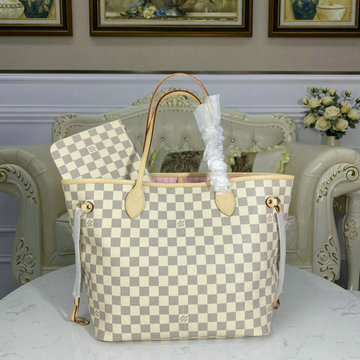 ルイヴィトン LOUISVUITTON 057-N41361F 2019年最新入荷 ネヴァーフルMM アイコンバッグ トートバッグ ハンドバッグ ダミエアズールキャンパス