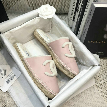 シャネル CHANEL 26-CHJ20135 2020年秋冬最新入荷 ミュール 暖かい サンダル 冬 室内 スリッパ エスパドリーユ フラットシューズ