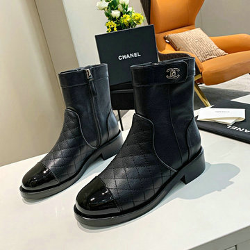 商品名称：シャネル CHANEL 26-CHJ20142P 2020年秋冬最新入荷 ショートブーツ フラットシューズ カーフレザー レディースシューズ 靴