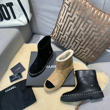 商品名称：シャネル CHANEL26-CHJ20140  2020年秋冬最新入荷 ショートブーツ スノーブーツ フラットシューズ カーフレザー レディースシューズ 靴