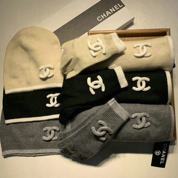 商品名称：シャネル CHANEL AN-MZCH20010 2020年最新入荷 帽子 ファー ウール キャップ 冬 防寒 帽子 手袋 マフラー セットアップ