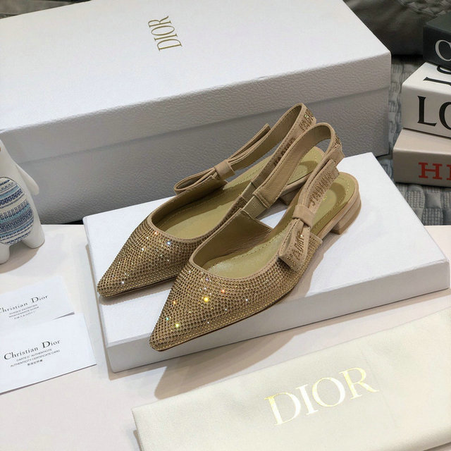 クリスチャンディオール CHRISTIAN DIOR 26-CDJ20061PJ　2020年秋冬最新入荷 J'ADIOR スリングバックパンプス フラットシューズ レディースシューズ 靴