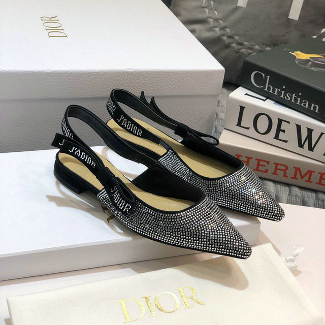 クリスチャンディオール CHRISTIAN DIOR 26-CDJ20061PY　2020年秋冬最新入荷 J'ADIOR スリングバックパンプス フラットシューズ レディースシューズ 靴