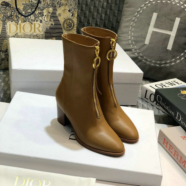 クリスチャンディオール CHRISTIAN DIOR 26-CDJ20062　2020年秋冬最新入荷 中ブーツ ローヒールシューズ レディースシューズ 靴 カーフレザー