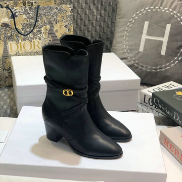 クリスチャンディオール CHRISTIAN DIOR 26-CDJ20063　2020年秋冬最新入荷 中ブーツ ローヒールシューズ レディースシューズ 靴 カーフレザー