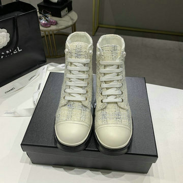 シャネル CHANEL 26-CHJ20145R　2020年秋冬最新入荷 ショートブーツ レースアップシューズ レディース マーティンブーツ ローヒール 靴