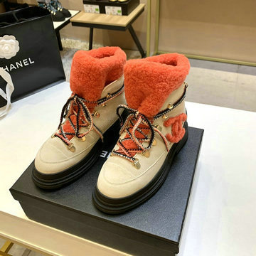 シャネル CHANEL 26-CHJ20147　2020年秋冬最新入荷 ショートブーツ レースアップシューズ レディース 暖かい スノーブーツ 滑り止め