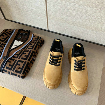 商品名称：フェンディ FENDI 26-FDJ20029R　2020年秋冬最新入荷 レースアップシューズ 厚底靴 レディースシューズ カーフレザー